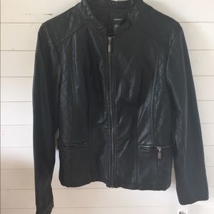 Alfani vegan Leather Moto Jacket